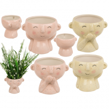 Decorative smiley flower pot 3