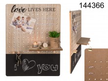 XL Love lives here board, with shelf and hangers