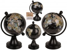 Globus dekoracyjny czarny 14 cm
