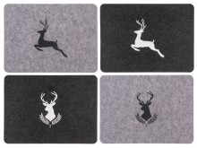 Felt placemats for the table with deer - set of 4 ...