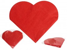 Hearts napkins - red
