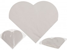 Hearts napkins - white