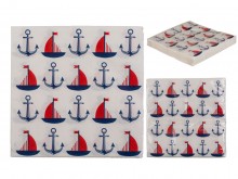 Napkins nautical style - 20 pieces