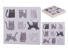 Cat napkins - 20 pieces