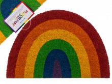 Pride rainbow doormat - half-round