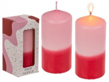 Pilar candle - pink / red