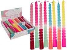 Twisted stick candle - neon colors