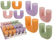 U-shaped candle - pastels