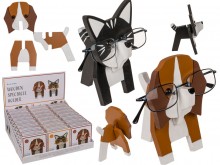 Wooden stand for glasses - dog or cat