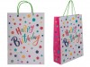 Birthday gift bag with polka dots - 25 x 8,5 x 34,5 cm