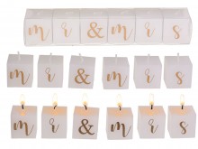 Candles inscription - Mr & Mrs