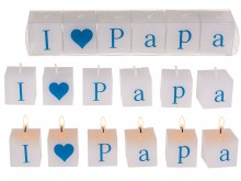 Candles inscription - I love Papa