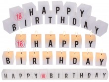 Candles inscription - Happy Birthday 18
