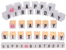 Candles inscription - Happy Birthday 40