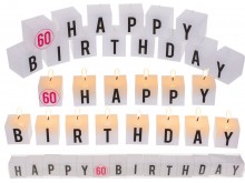 Candles inscription - Happy Birthday 60