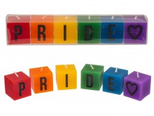 Candles rainbow inscription - Pride