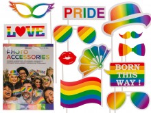 Photo accessories on sticks - rainbow