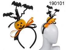 Headband with Pumpkin and Bats