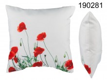 Poppy Flowers Pattern Cushion