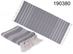 Ręcznik typu turecki Hammam, szary 80x170 cm