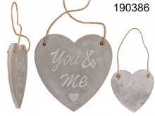 Heart decoration made of cement You & Me