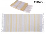 Полотенце Turkish Hammam, белый и желтый 80x170 см