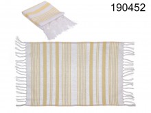 Turkish Hammam towel, white and yellow 45x70 cm