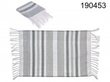 Turkish Hammam towel, white-green 45x70 cm
