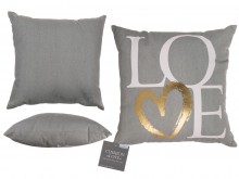 Decorative grey cushion LOVE