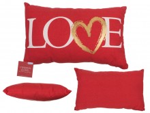 Decorative red cushion LOVE