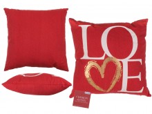 Decorative red cushion LOVE