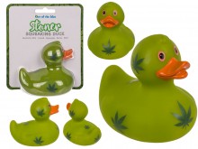 Marijuana leaf bath duck