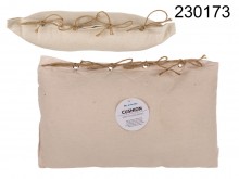 Decorative pillow with strings