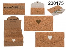Cork wallet with a heart