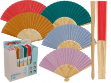 Bamboo fan in summer colors