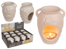 Ceramic oil burner for fragrance oils amphora