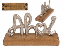 Decoration on a wooden base - Ahoi lettering