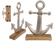 Decoration on a wooden base - an anchor 27 cm