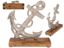 Decoration on a wooden base - an anchor 19 cm
