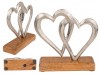 Украшение на деревянной основе - два сердца