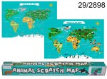 Scratchcard world map - animal world