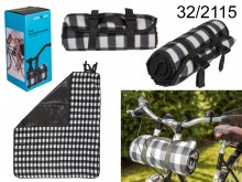 Picnic blanket with bicycle attachment
