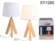:Lampa 40 cm - drewniany stojak