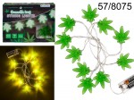 Girlanda, łańcuch świetlny  - liście marychy LED