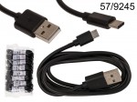 Czarny kabel USB typu Micro