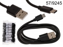 Czarny kabel USB typu Micro