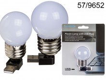 Bulb Lamp with USB Plug