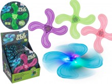 Glow in the dark LED throwing disc