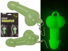 Penis earrings - glow in the dark