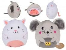 Two-handed plush toy cat-mouse XL